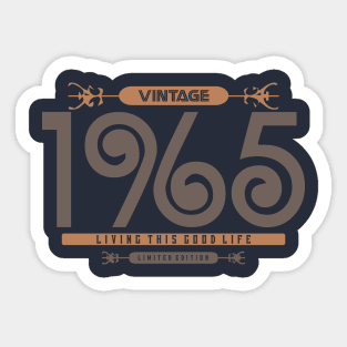 55th Birthday T-Shirt - Vintage 1965 Sticker